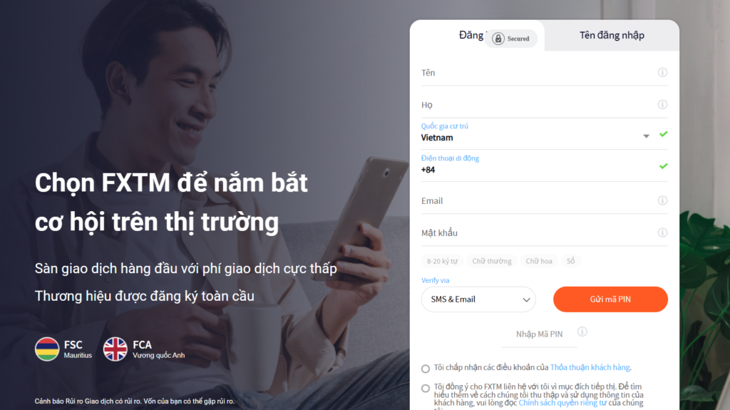 Đăng ký tài khoản FXTM 