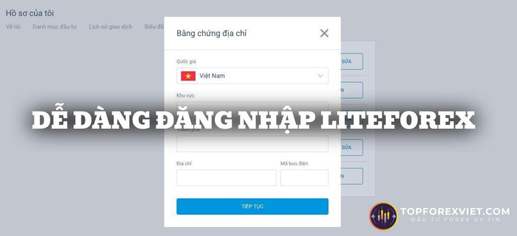 đăng nhập liteforex