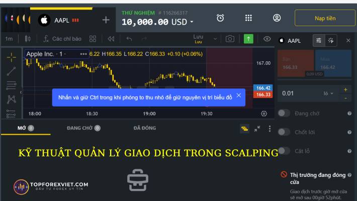 Quản lý giao dịch scalping